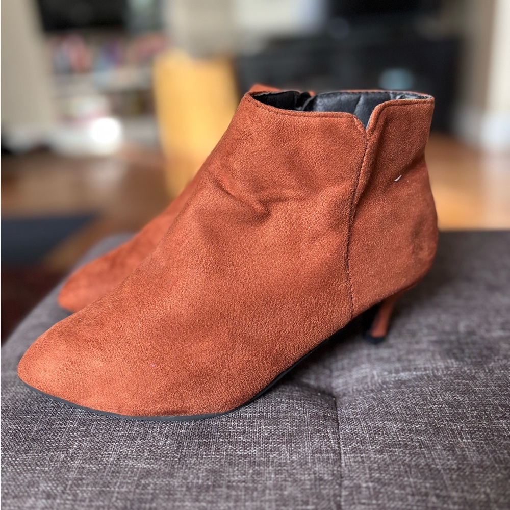 Suede Brown Ankle Boots - Picture 5 of 6